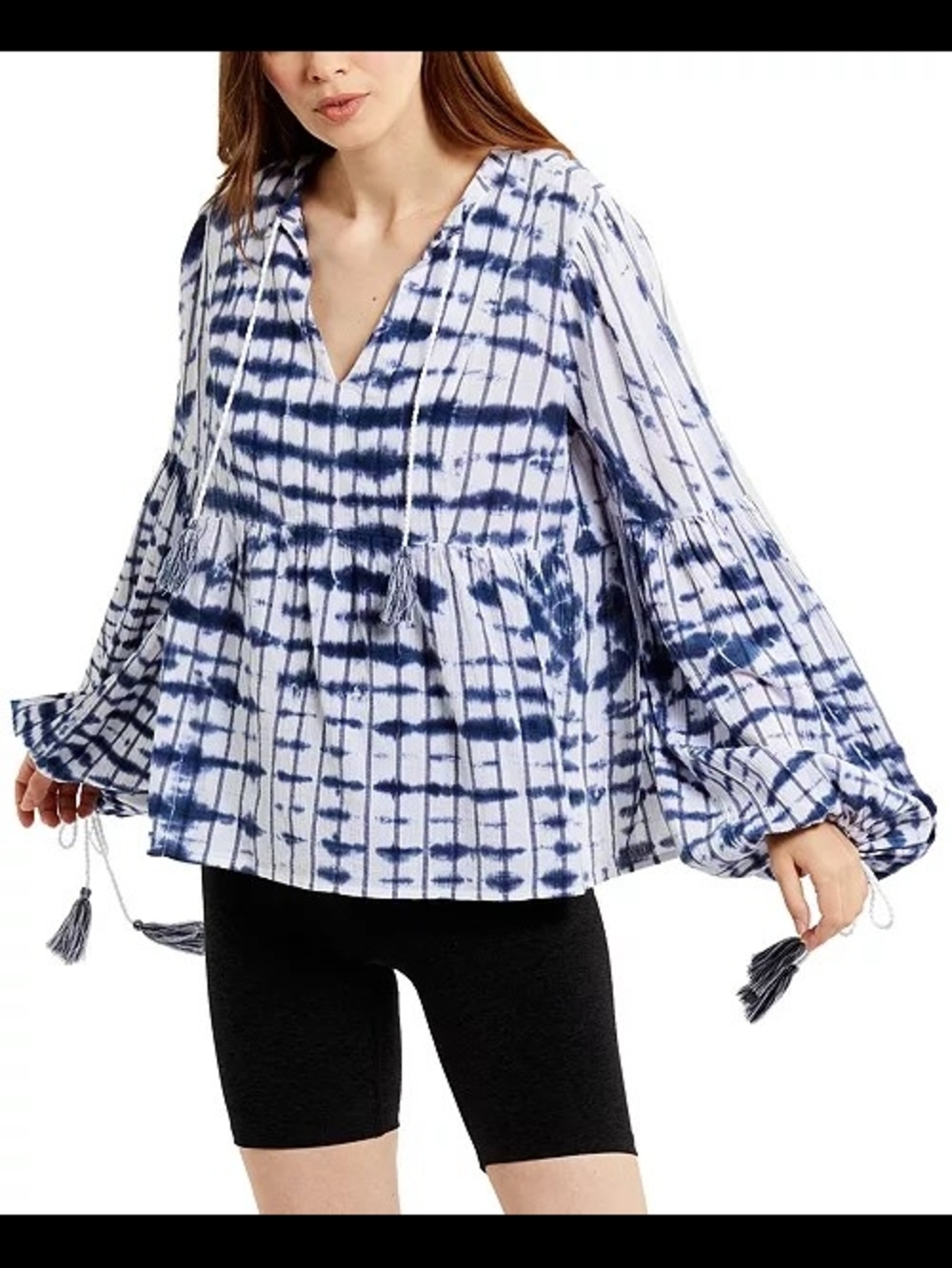 A Pea In A Pod All Cotton Tie-Dyed Maternity Top Sz. L Boho